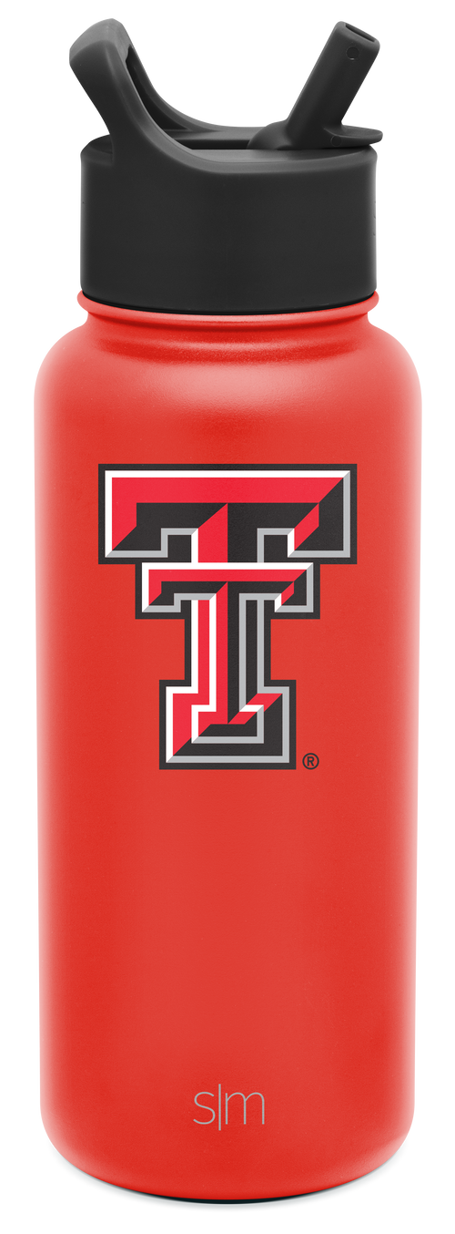 Collegiate Summit Water Bottle with Straw Lid - Texas Tech